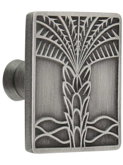 Royal Palm Cabinet Knob in Antique Pewter.